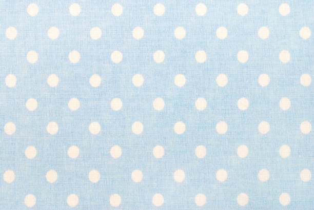 pois blancs sur bleu - textile pattern photos et images de collection