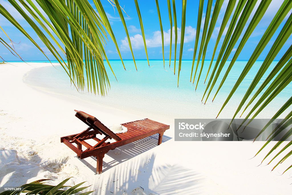 Cadeira de Recosto na praia. - Royalty-free Ao Ar Livre Foto de stock
