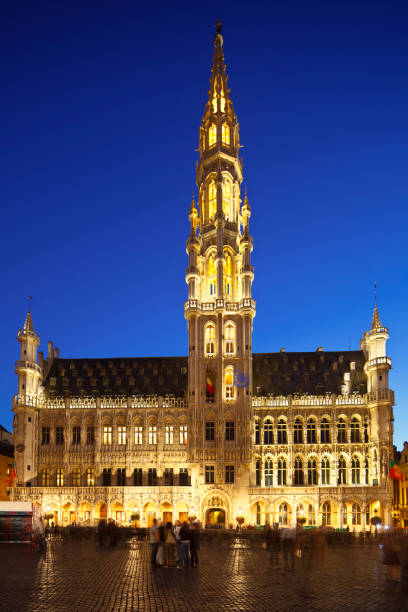 istock Hôtel De Ville In Brussels At Night 157694526