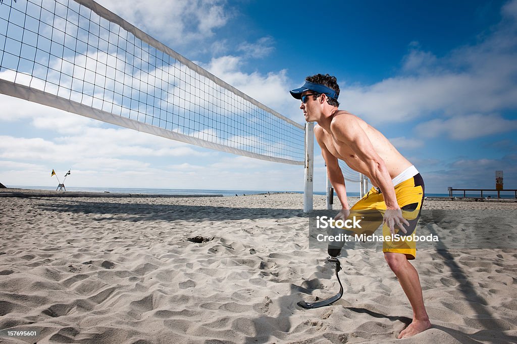 Protesi da pallavolo - Foto stock royalty-free di Spiaggia