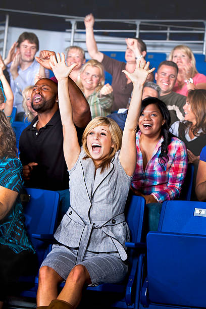 istock Stadium Crowd Cheering on the Basket Ball Team! 157695852