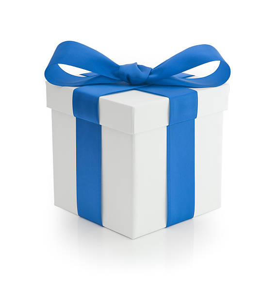 선물-블루 리본상 - gift blue gift box box 뉴스 사진 이미지