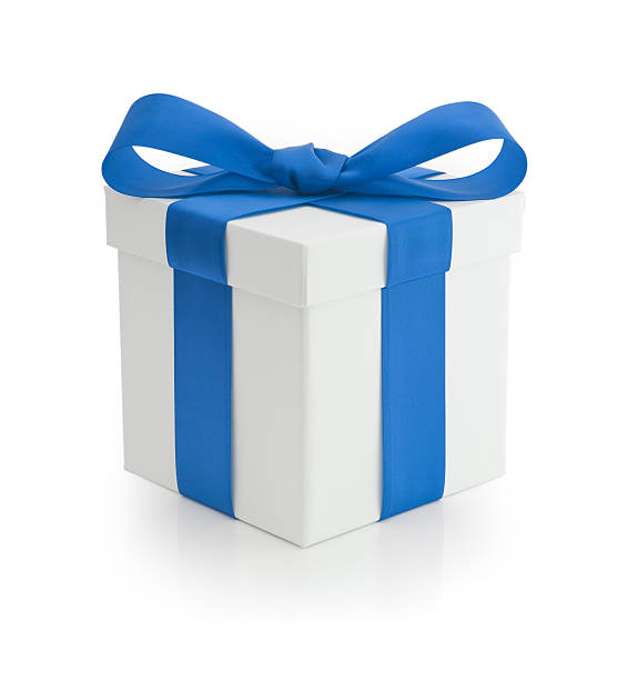 prezent-blue ribbon - gift blue gift box box zdjęcia i obrazy z banku zdjęć