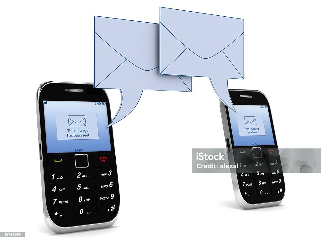 Messaggi SMS - Foto stock royalty-free di Affari