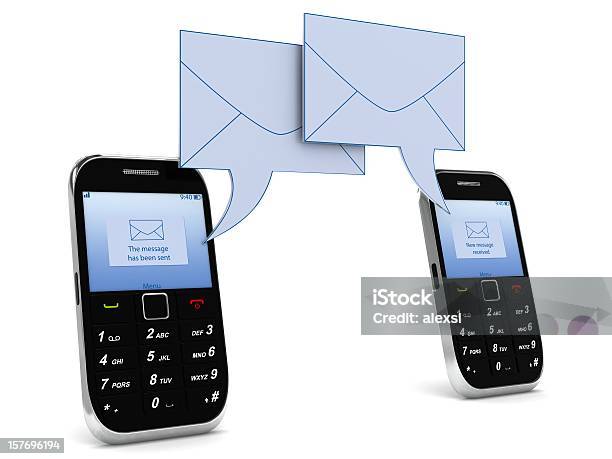 Messaggi Sms - Fotografie stock e altre immagini di Affari - Affari, Applicazione mobile, Cassetta delle lettere