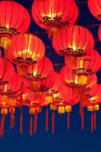 Asian lanterns during a religous festival.