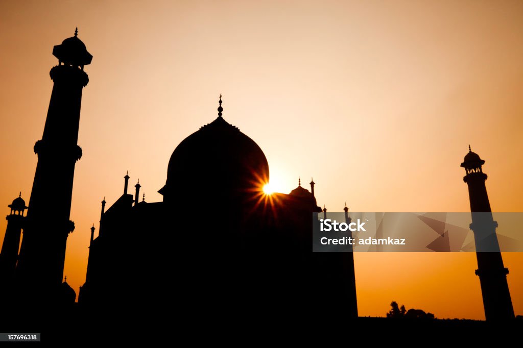 Taj Mahal Silhouette - Photo de Chaleur libre de droits