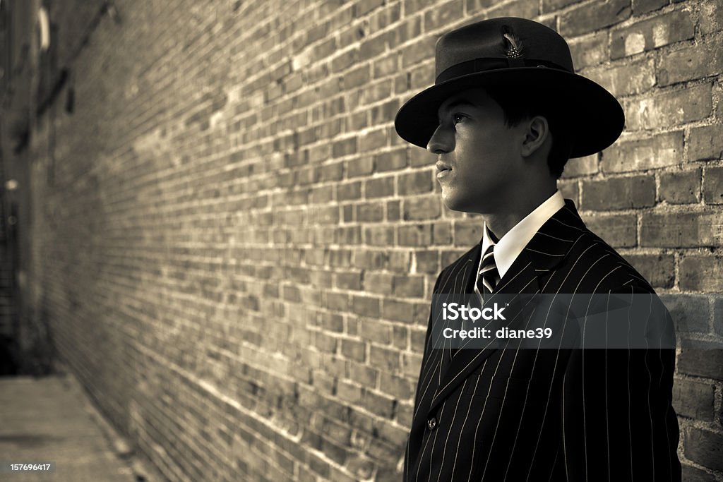 Années 1940 ou de détective noir film de gangsters - Photo de Gangster libre de droits