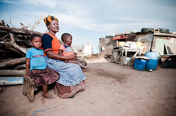 Schlechte afrikanische Familie – Foto