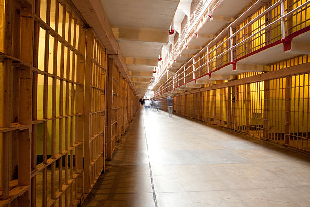 Inside Alcatraz stock photo