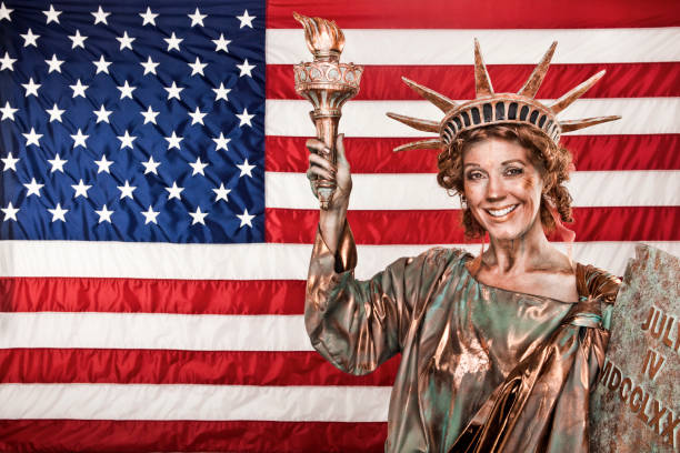 istock Patriotic Lady Liberty 157696556