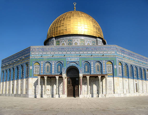 The Dome of the Rock appears in all its glory in the early morning hours