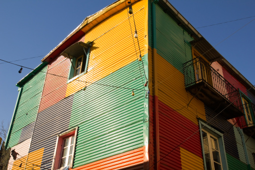 The colourful buildings of La Boca, Buenos Aires, Argentina