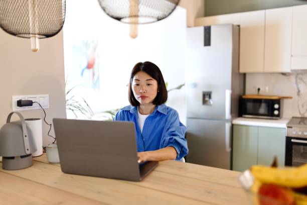 istock Modern woman working from home 1577064137