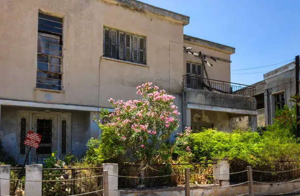 Photo of Abandoned house in Varosha, the southern quarter of Famagusta, ghost town under control of the United Nations, Northern Cyprus, Turkish side of the island