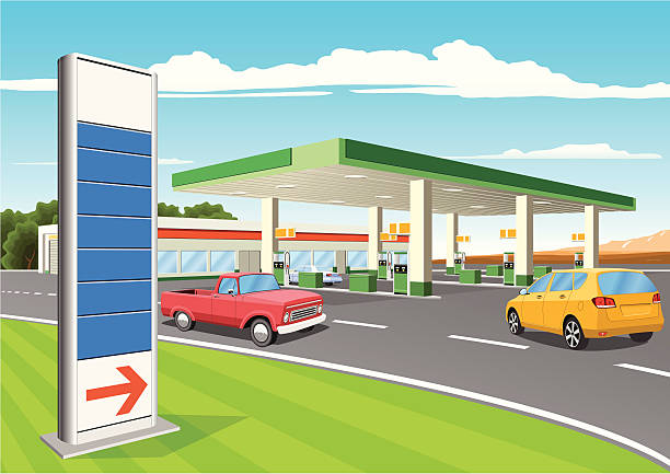 illustrations, cliparts, dessins animés et icônes de station de ravitaillement en carburant de prix - gas prices energy crisis environment finance