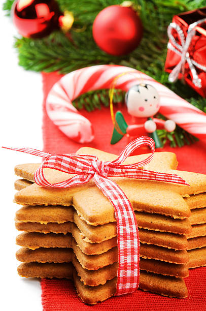 istock Christmas gingerbread cookies in festive setting 157716133