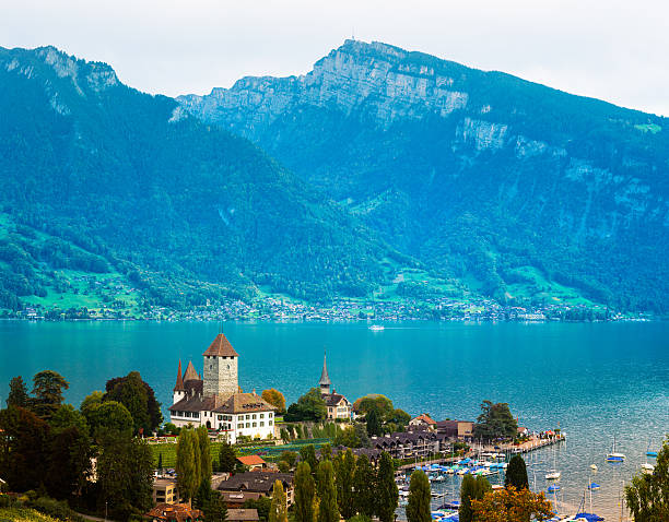 istock Spiez with Lake Thun Switzerland 157718175