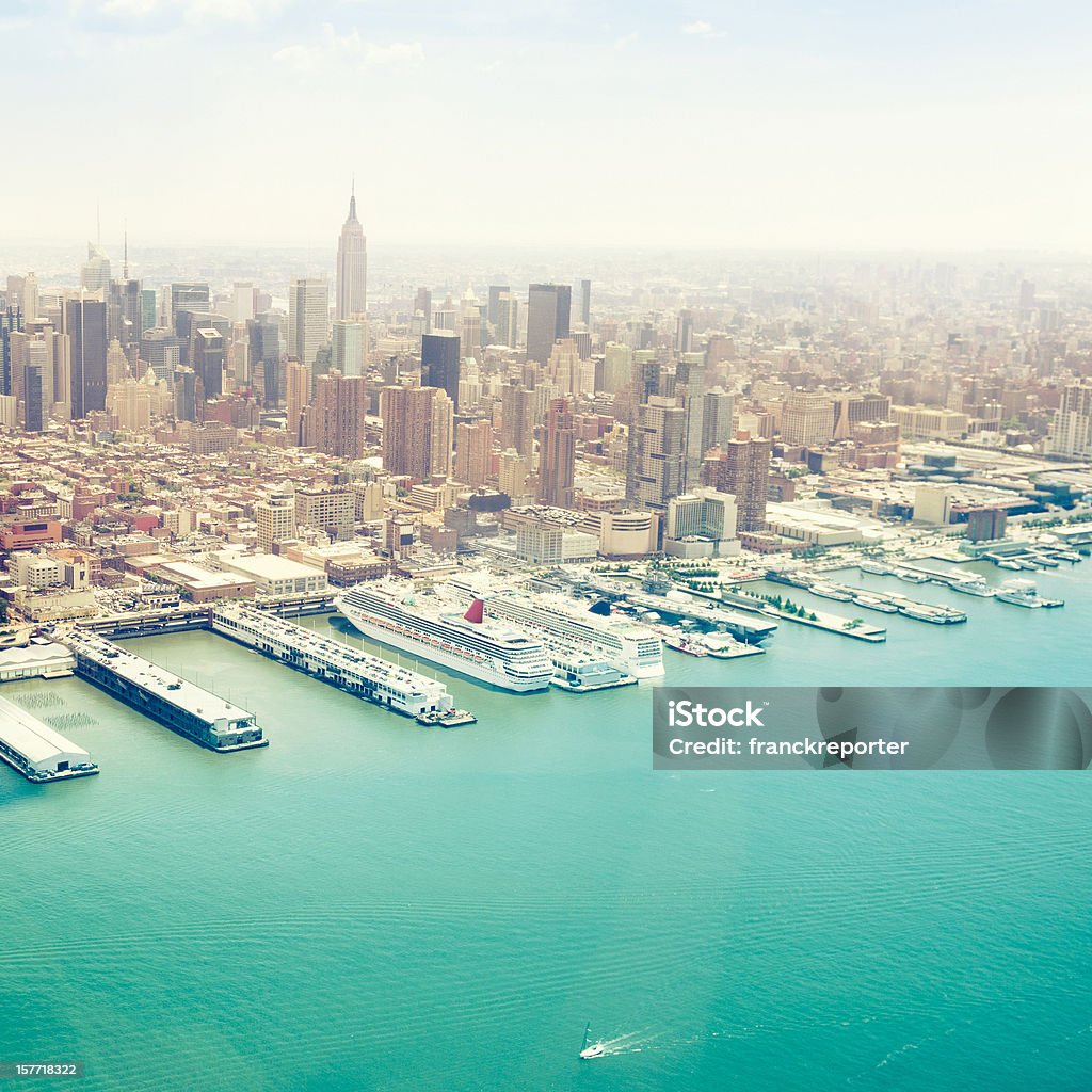 Manhattan e Ground zero Veduta aerea - Foto stock royalty-free di Acqua