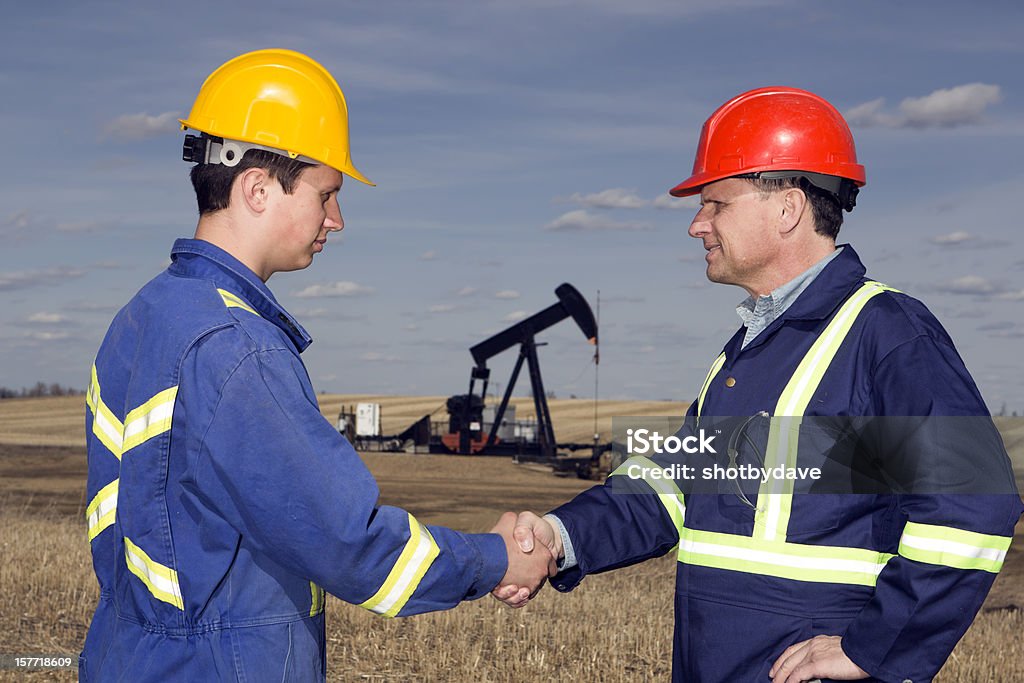 Ölfeld Hände schütteln - Lizenzfrei Abmachung Stock-Foto