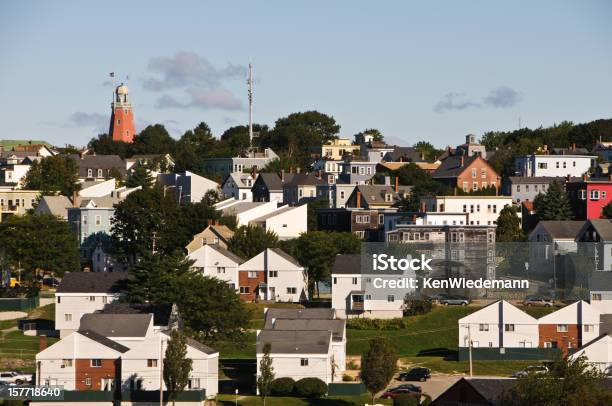 Munjoy Hill Portland Stock Photo - Download Image Now - Maine, Community, Hill