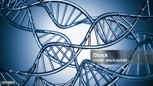 Kupferdna Stockfoto und mehr Bilder von DNA - DNA, Chemie, Glas