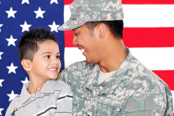 istock Army Family Series: Real American Soldier & Son 157718899