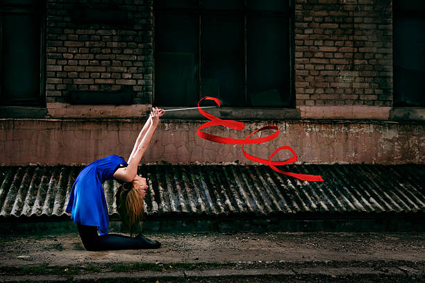 istock Grunge Rhythmic Gymnastics - Ribbon Dance 157719192