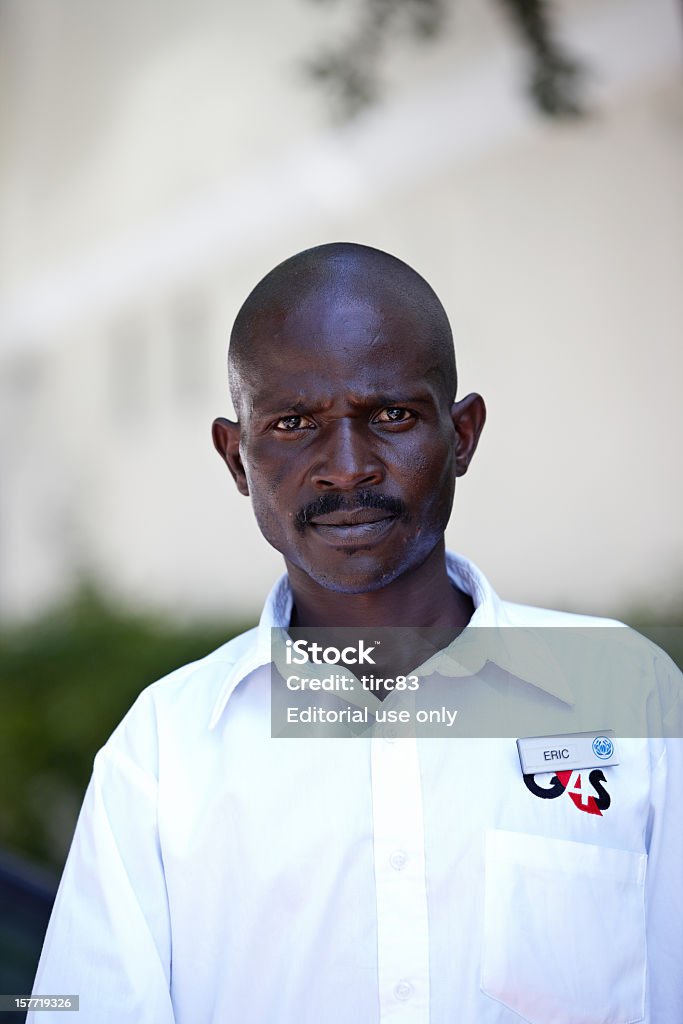 Afrikanischer G4S Wachmann - Lizenzfrei Afrikanischer Abstammung Stock-Foto