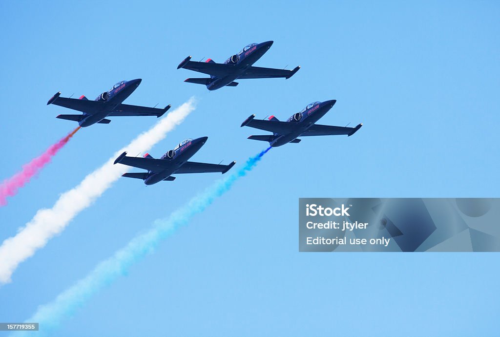 Patriot hidromasaje Flying equipo. - Foto de stock de Espectáculo aéreo libre de derechos