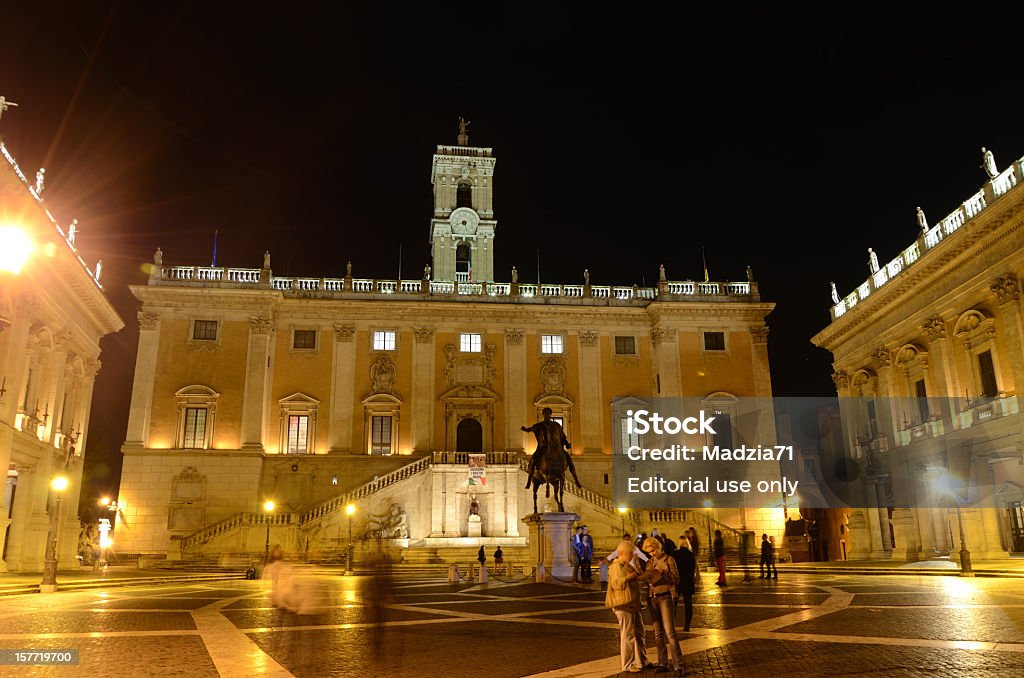 Capitol w Rzymie - Zbiór zdjęć royalty-free (Noc)