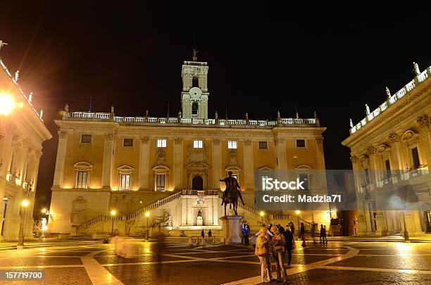 Capitol W Rzymie - zdjęcia stockowe i więcej obrazów Noc - Noc, Rzym - Włochy, Architektura