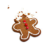 istock Headless Gingerbread Man Isolated on White Background 157719834