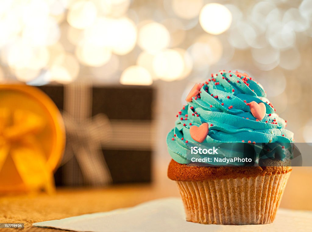 Cupcake  Blue Stock Photo