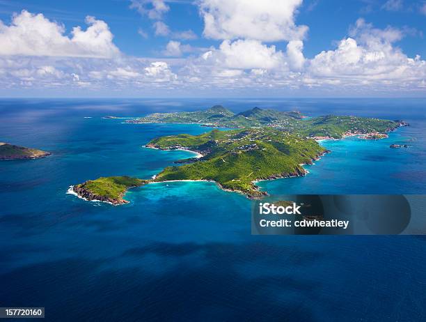 Vista Aérea De St Barths As Antilhas - Fotografias de stock e mais imagens de Saint Barthélemy - Saint Barthélemy, Ilha, Mar das Caraíbas