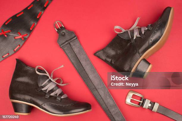 Red Black Stock Photo - Download Image Now - Leather, Perforated, Belt