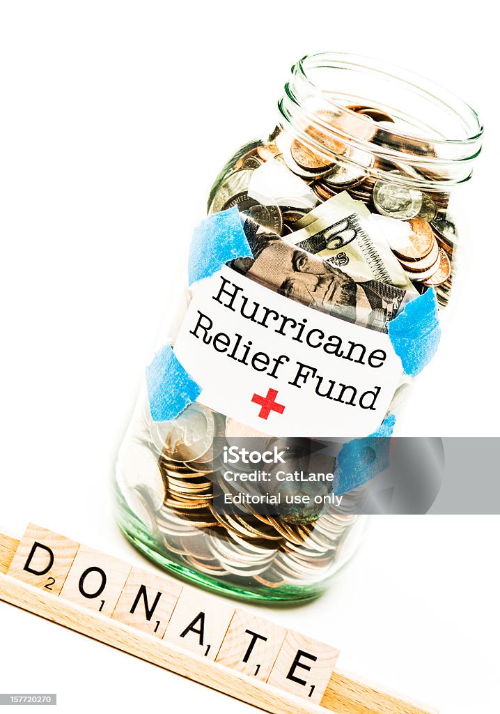 Hurricane Relief Fund  Emergency Management Stock Photo