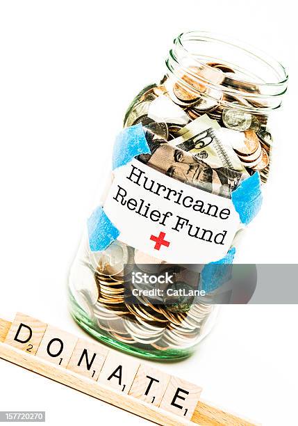 Hurricane Relief Fund Stock Photo - Download Image Now - Emergency Management, Hurricane - Storm, International Red Cross and Red Crescent Movement