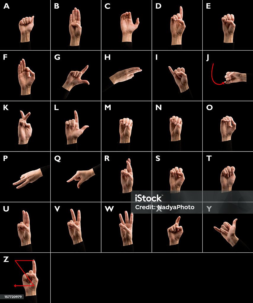 Linguagem de sinais - Foto de stock de Linguagem por Sinais Americana royalty-free
