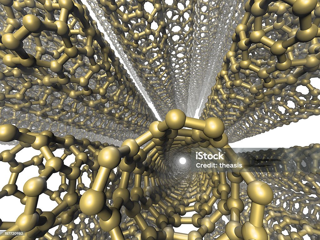 Carbono Nanotubes-vista terminal - Royalty-free Abstrato Foto de stock