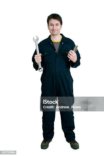 Plumber Or Mechanic Stock Photo - Download Image Now - Plumber, White Background, Repairperson - Occupation