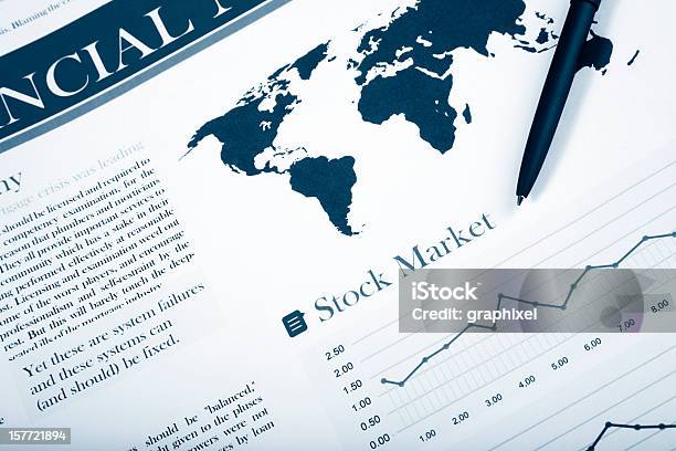 Businesszeitung Stockfoto und mehr Bilder von Bildschärfe - Bildschärfe, Börse, Börsenkurs