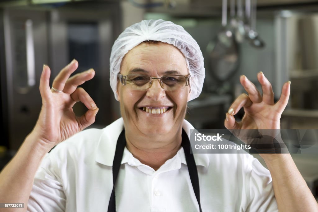 chef feliz mulher - Foto de stock de Adulto royalty-free