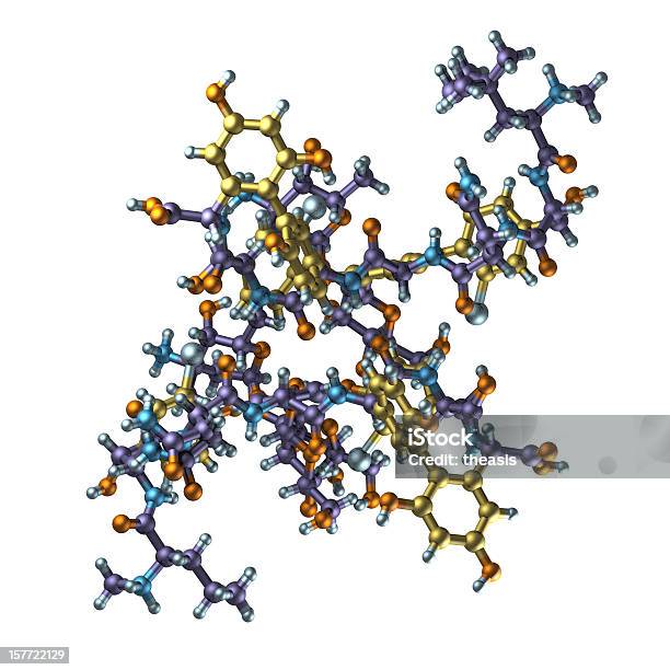 모델 항생제 신약이란 반코마이신 Vancomycin 분자 구조에 대한 스톡 사진 및 기타 이미지 - 분자 구조, 약, 항생제