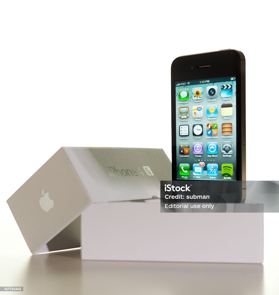 Iphone 4s with box  Apple Computers Stock Photo