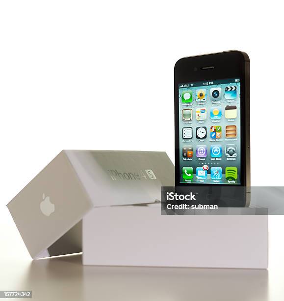 Iphone 4s With Box Stock Photo - Download Image Now - Apple Computers, Big Tech, Cloud Computing