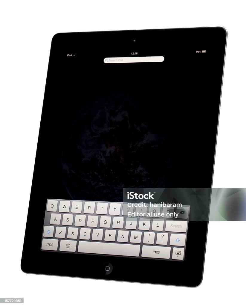 Suche iPad - Lizenzfrei Berührungsbildschirm Stock-Foto