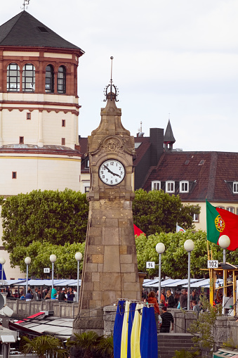 The 13th-century Zytturm is the main landmark of Zug, the capital city of the Swiss canton of Zug. The tower is 52 metres high and houses an astronomical clock.