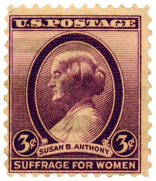 Susan B Anthony Suffrage 여성의 권리 (Voting) 우표 스톡 사진