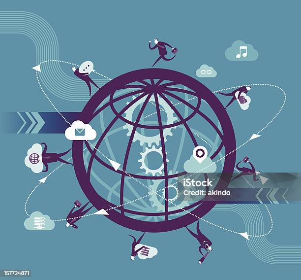글로벌 비즈니스 글로벌 커뮤니케이션에 대한 스톡 벡터 아트 및 기타 이미지 - 글로벌 커뮤니케이션, 글로벌 비즈니스, 지구본